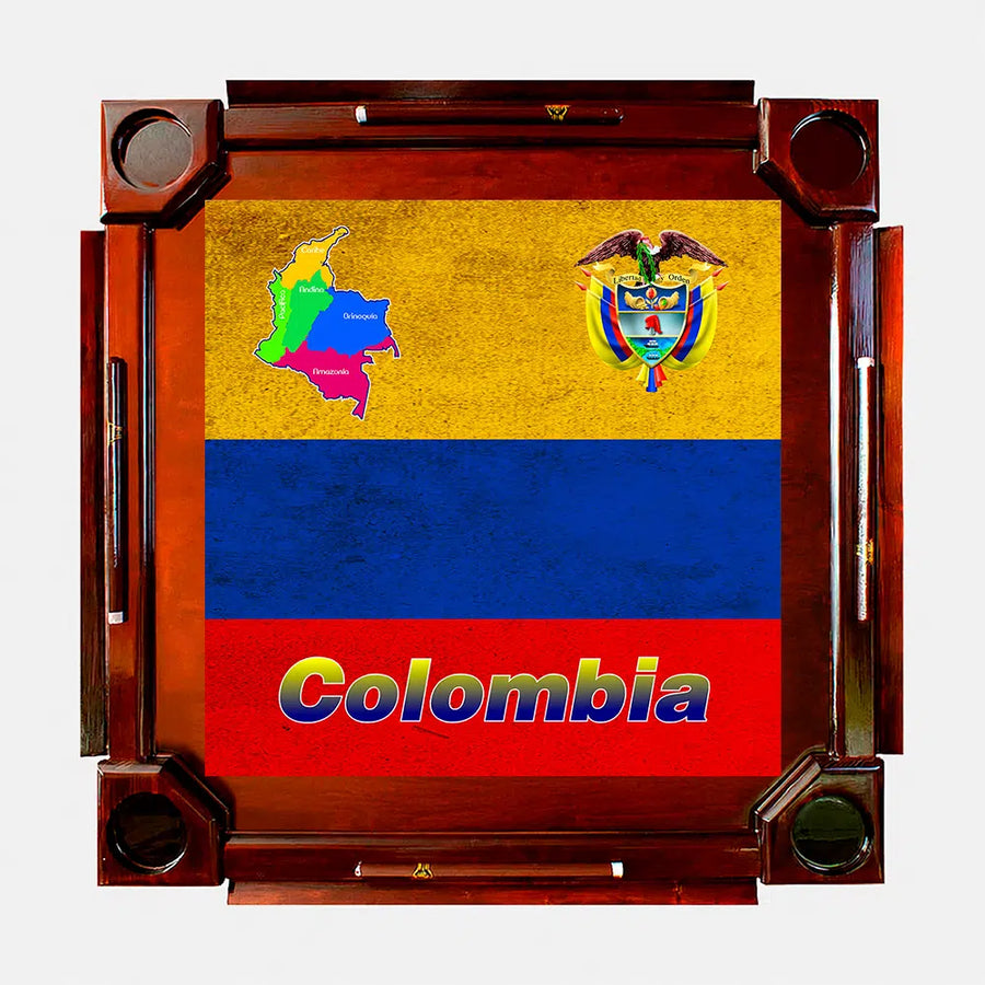 Wooden Domino Table — Dark Finish Wood / Colombia