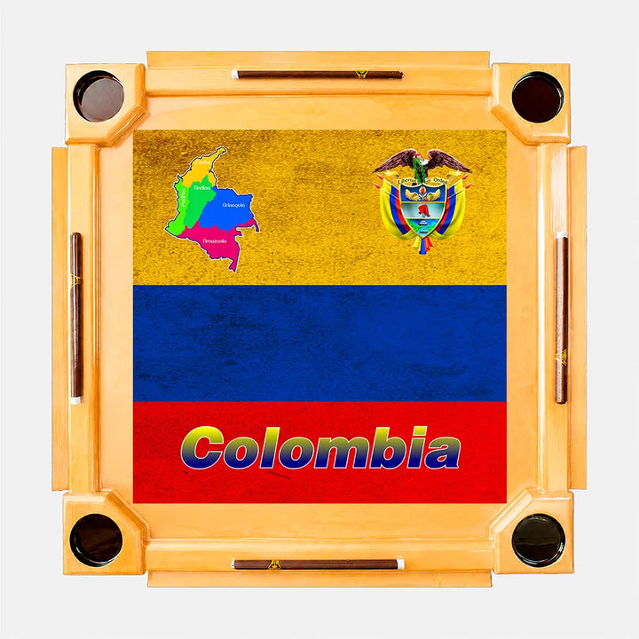 Wooden Domino Table — Natural Finish Wood / Colombia
